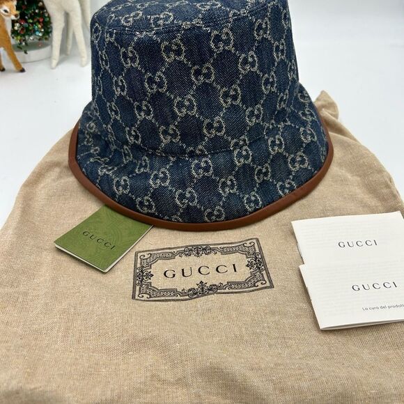 Men’s Gucci blue denim bucket hat size large made in Italy - Picture 3 of 8